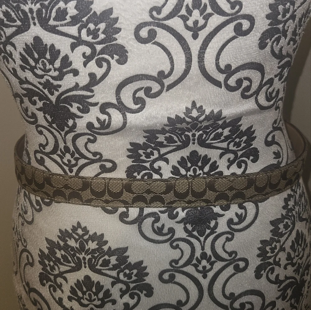 Coach Signature Leather Belt